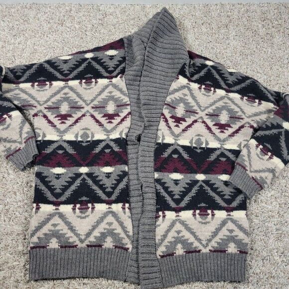 American Eagle Sweater Womens Medium Multicolor Aztec Cardigan Knit - Picture 1 of 8